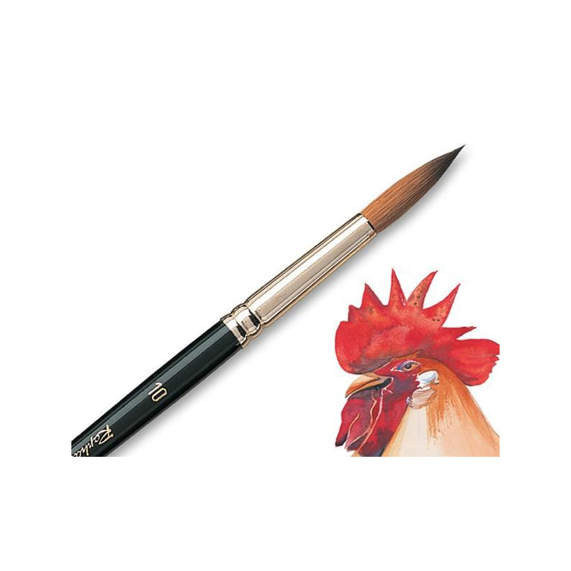 Pinceau Raphael Kolinsky Série 8404 - Taille 2/0, Pointe Fine, Ideal Détails Artistiques